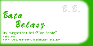 bato belasz business card